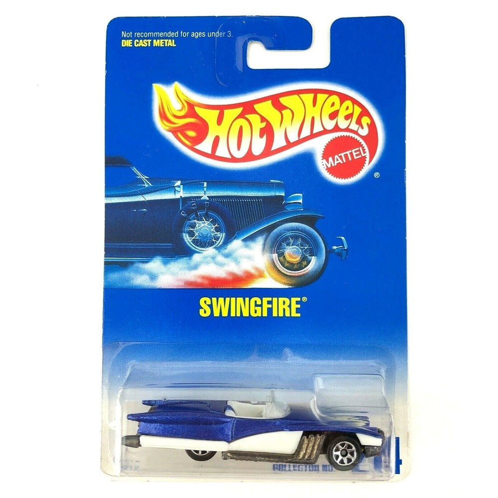 Hot Wheels SWINGFIRE Convertible Car Metallic Blue Die Cast 1/64 Collector #214